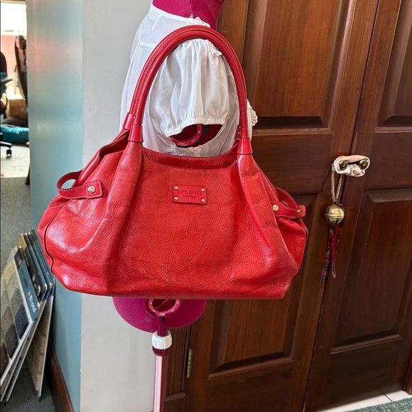 Kate Spade  Satchel   Shoulder bag beautiful pebbled, leather in red orange - Picture 11 of 17